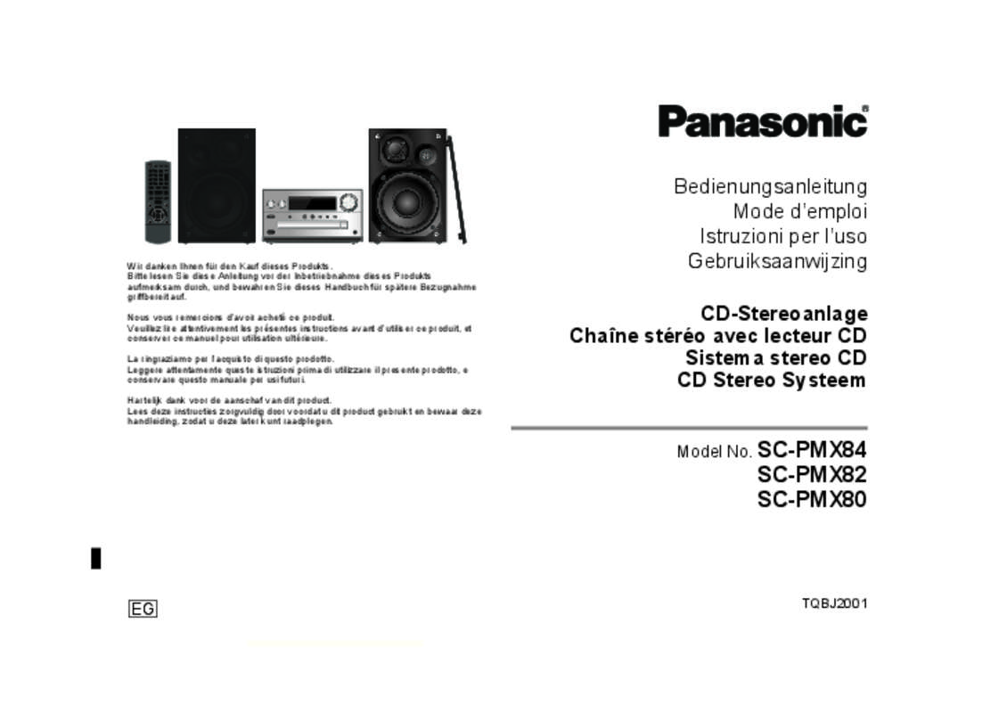 Guide utilisation PANASONIC SC-PMX80EG  de la marque PANASONIC