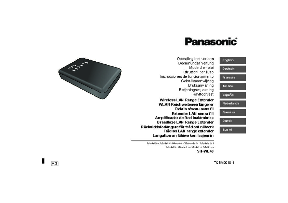 Guide utilisation  PANASONIC SHWL40EG  de la marque PANASONIC