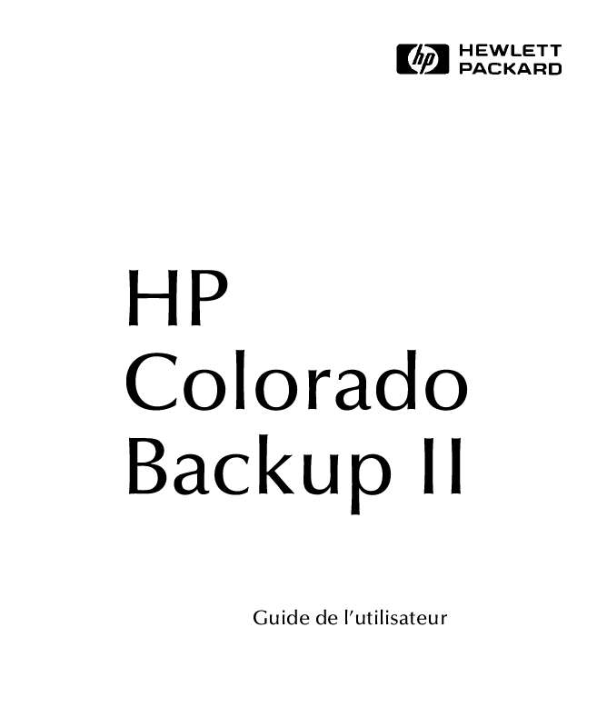 Guide utilisation HP COLORADO 20GB TRAVAN DRIVE  de la marque HP