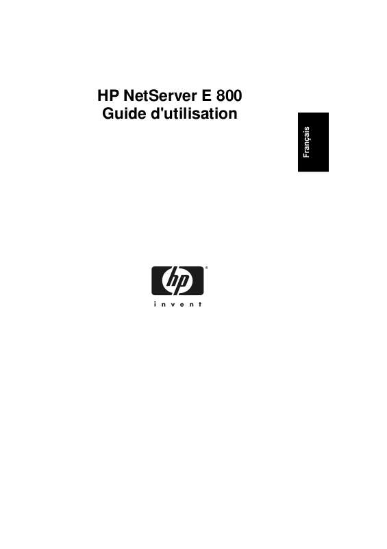 Guide utilisation HP E SERVER  de la marque HP