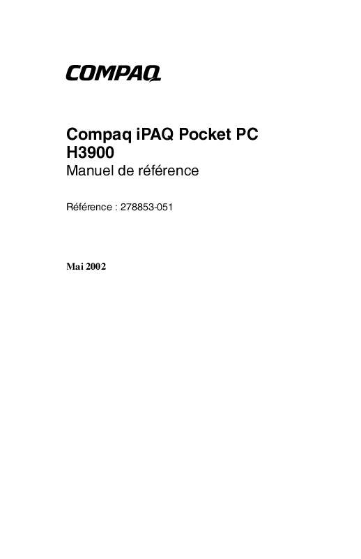 Guide utilisation HP IPAQ H3900  de la marque HP