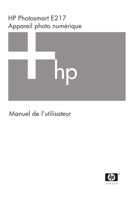 Guide utilisation HP PHOTOSMART E217  de la marque HP