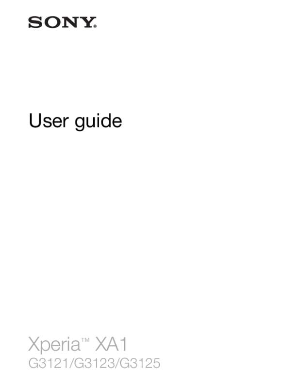 Guide utilisation SONY XPERIA XA1  de la marque SONY