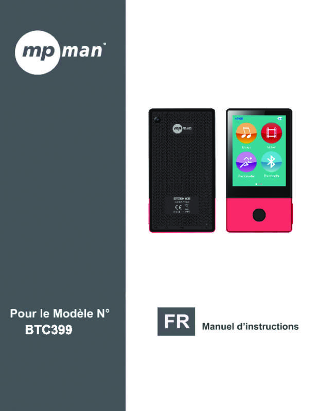 Guide utilisation MPMAN BTC399  de la marque MPMAN