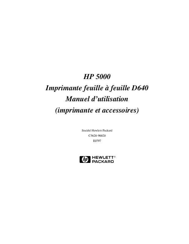 Guide utilisation  HP D640  de la marque HP