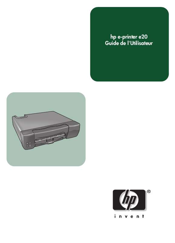 Guide utilisation  HP E-E20  de la marque HP