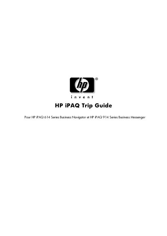 Guide utilisation HP IPAQ 914 BUSINESS MESSENGER  de la marque HP