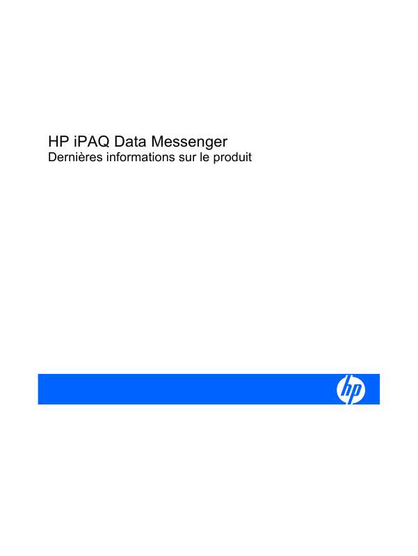 Guide utilisation HP IPAQ DATA MESSENGER  de la marque HP
