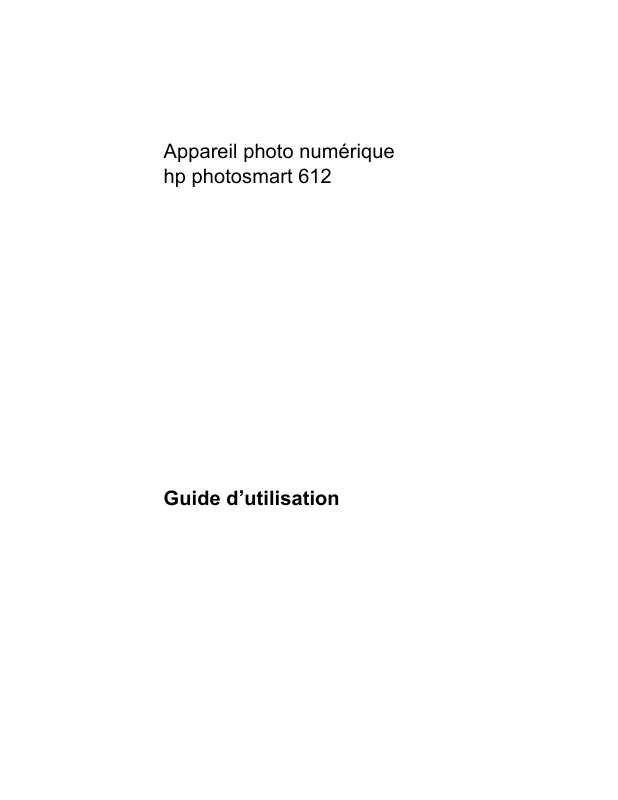 Guide utilisation HP PHOTOSMART 612  de la marque HP