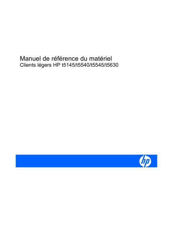 Guide utilisation HP T5540 THIN CLIENT  de la marque HP