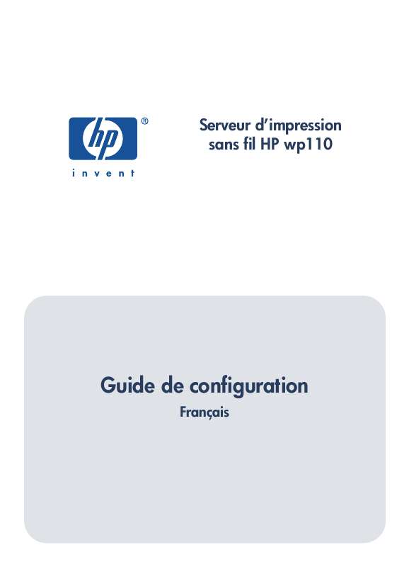 Guide utilisation  HP WP110 802.11B WIRELESS PRINT SERVER  de la marque HP