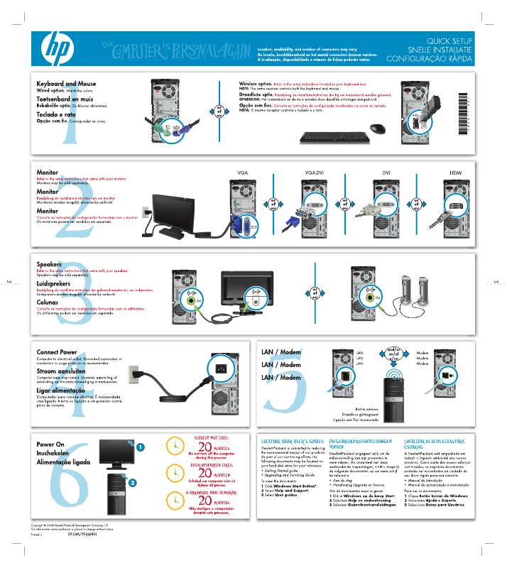 Guide utilisation HP PAVILION ELITE M9539  de la marque HP