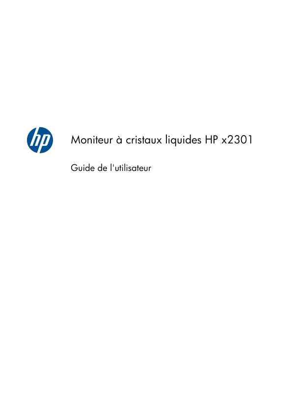 Guide utilisation HP X2301  de la marque HP