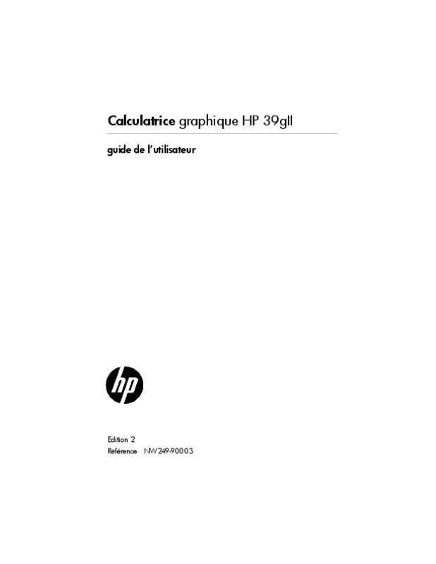 Guide utilisation  HP 39GII  de la marque HP