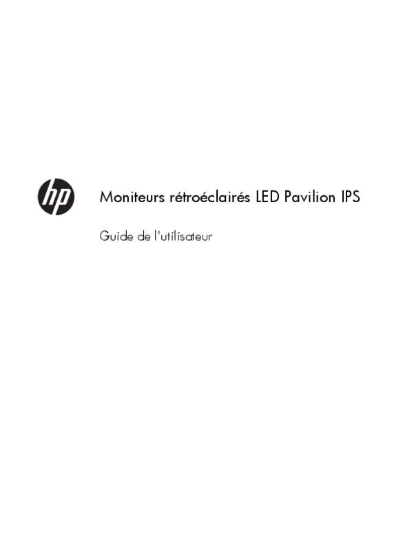 Guide utilisation HP ECRAN PC PAVILLON 22XI IPS  de la marque HP