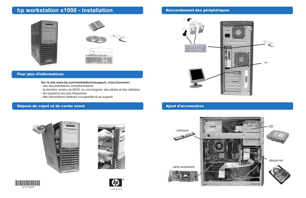 Guide utilisation HP X 1000  de la marque HP