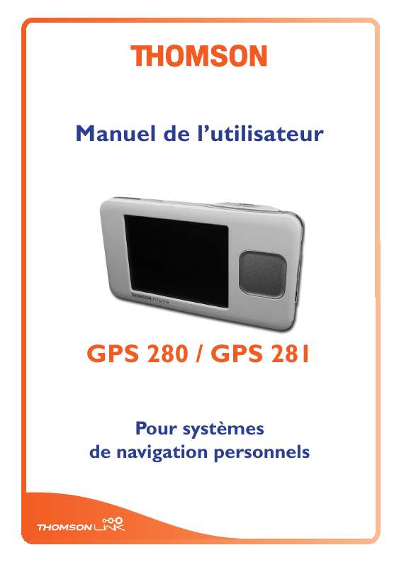 Guide utilisation THOMSON GPS 280  de la marque THOMSON