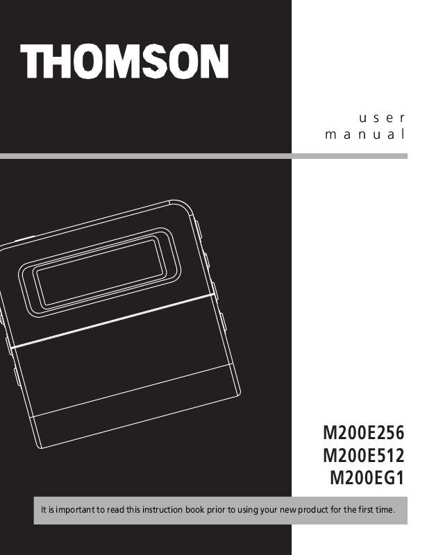 Guide utilisation  THOMSON M200E  de la marque THOMSON