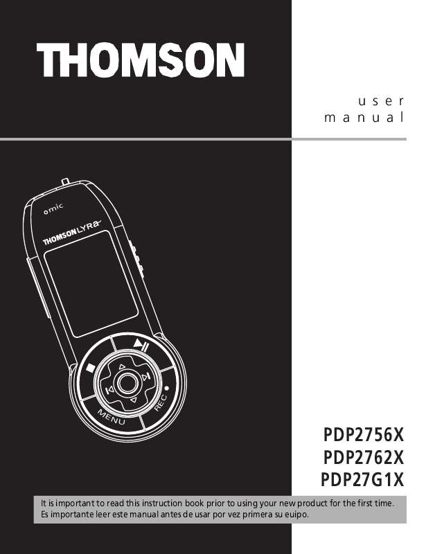 Guide utilisation THOMSON PDP2756X  de la marque THOMSON