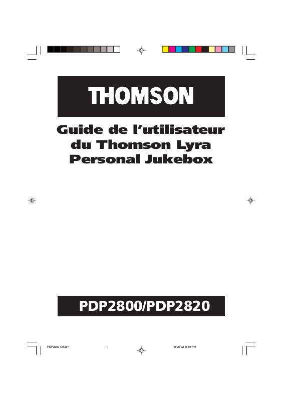 Guide utilisation THOMSON PDP2800  de la marque THOMSON