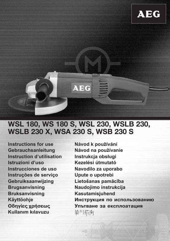 Guide utilisation  AEG WSB 230 S  de la marque AEG