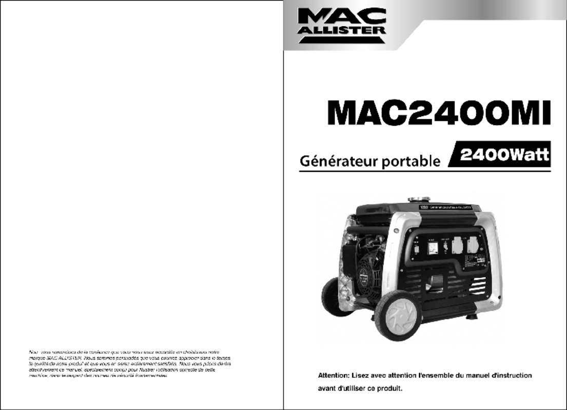 Guide utilisation MAC ALLISTER MAC 2400 MI  de la marque MAC ALLISTER