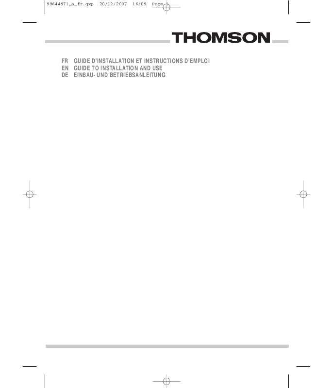 Guide utilisation THOMSON BOT610MXD de la marque THOMSON
