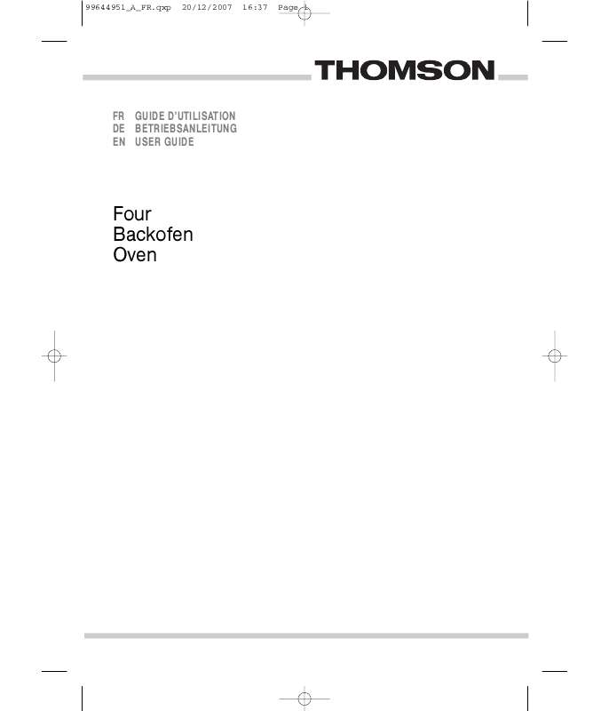 Guide utilisation THOMSON BOT630MXD de la marque THOMSON