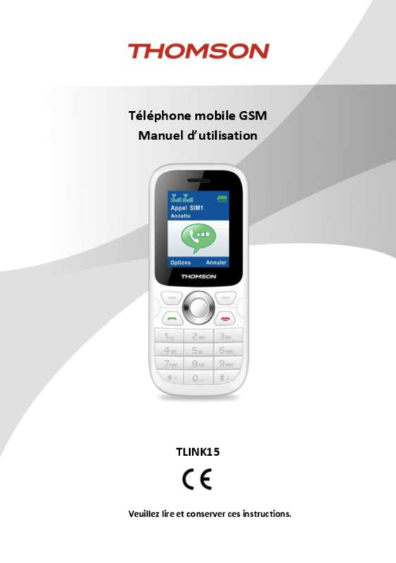 Guide utilisation  THOMSON GSM TLINK15  de la marque THOMSON
