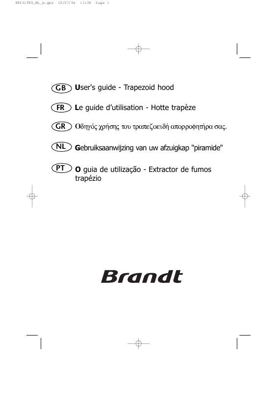 Guide utilisation BRANDT AD439XE1 de la marque BRANDT