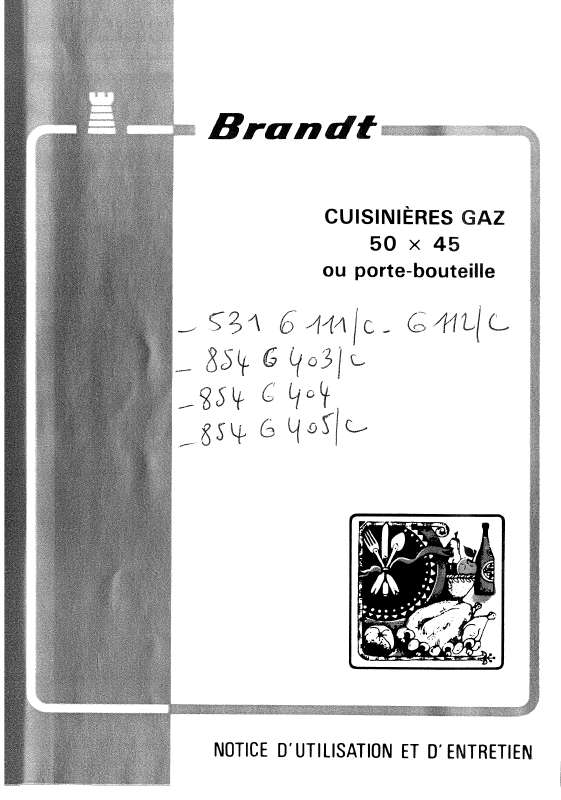 Guide utilisation BRANDT 531G11  de la marque BRANDT