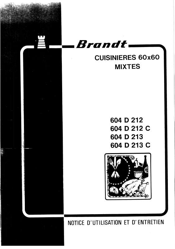 Guide utilisation BRANDT 604D21  de la marque BRANDT
