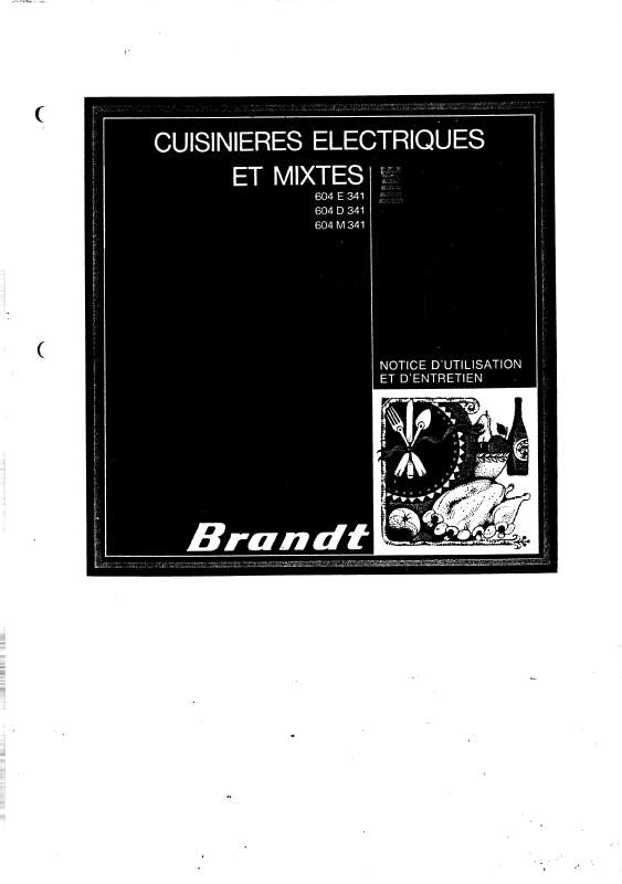 Guide utilisation BRANDT 604D34  de la marque BRANDT