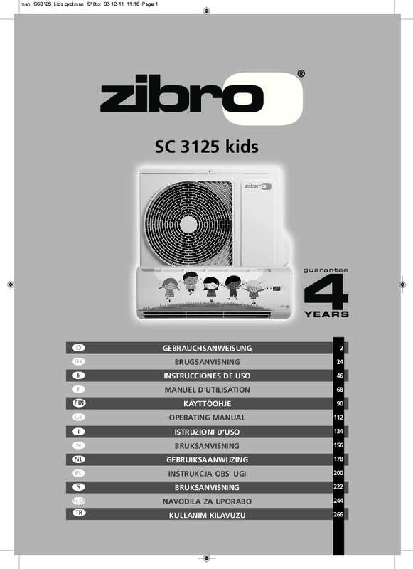 Guide utilisation ZIBRO SC3125 KIDS  de la marque ZIBRO