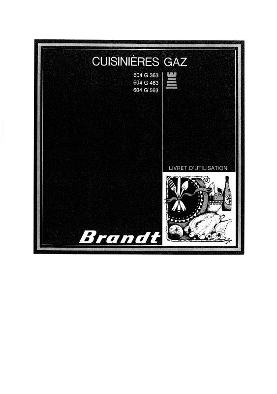 Guide utilisation BRANDT 604G36  de la marque BRANDT