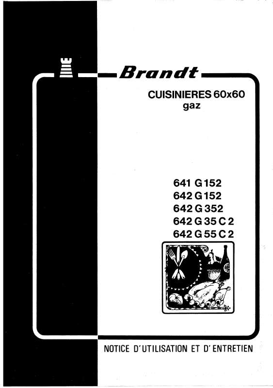 Guide utilisation BRANDT 641G15  de la marque BRANDT