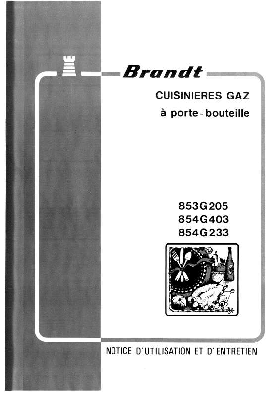 Guide utilisation BRANDT 853G20  de la marque BRANDT