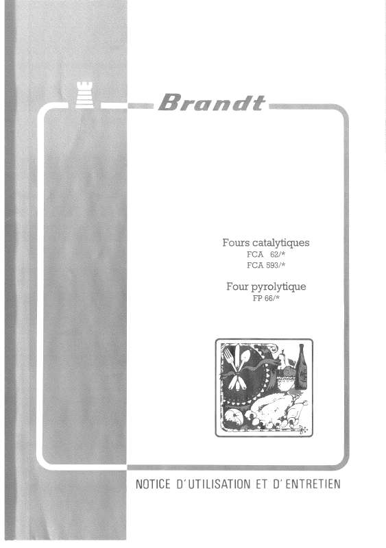 Guide utilisation BRANDT FCA62  de la marque BRANDT