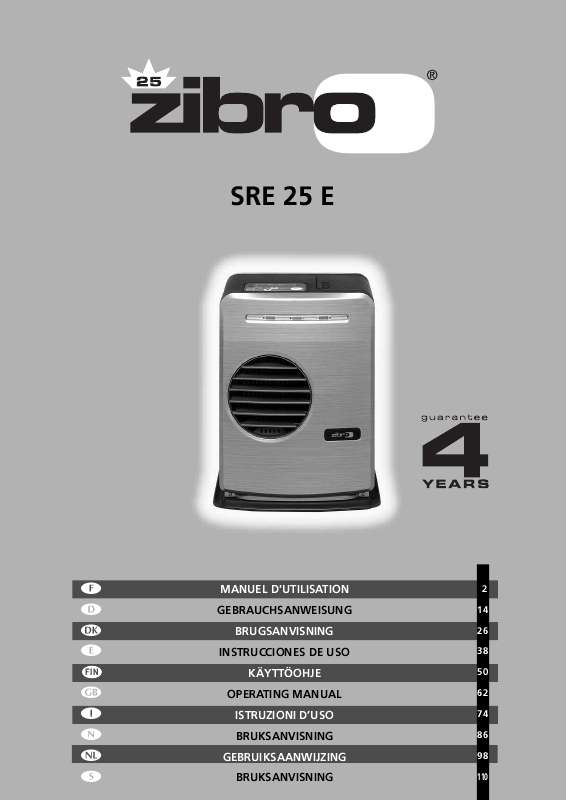 Guide utilisation  ZIBRO SRE25E  de la marque ZIBRO