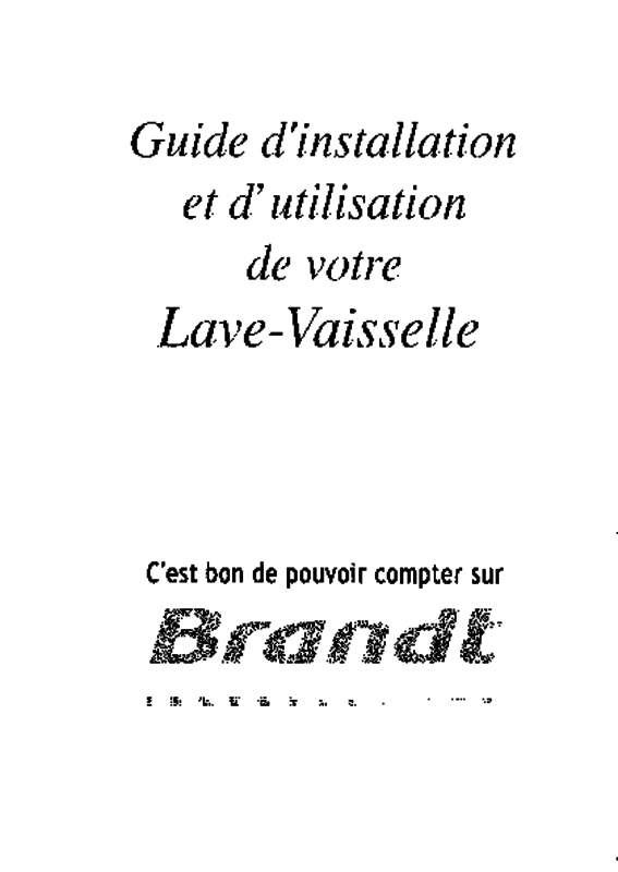 Guide utilisation  BRANDT P3534DC  de la marque BRANDT