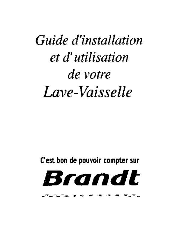 Guide utilisation  BRANDT P3694D  de la marque BRANDT
