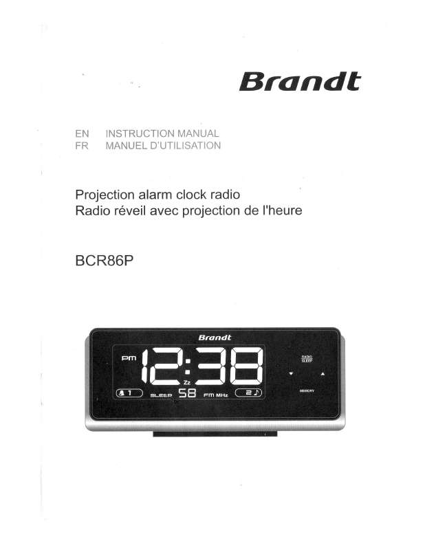 Guide utilisation BRANDT BCR86P  de la marque BRANDT