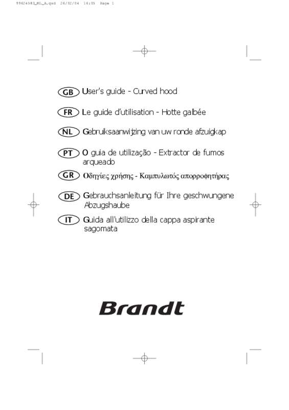 Guide utilisation BRANDT AD426WE1 de la marque BRANDT