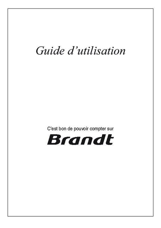 Guide utilisation BRANDT AE206BE1 de la marque BRANDT