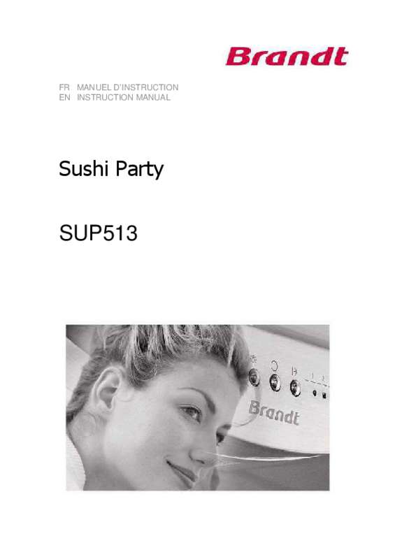 Guide utilisation BRANDT SUSHI PARTY SUP513 de la marque BRANDT