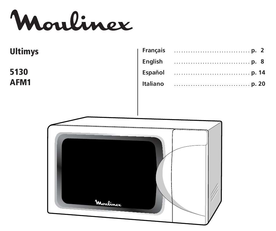 Guide utilisation MOULINEX MICRO ONDES ULTYMIS AFM1 de la marque MOULINEX
