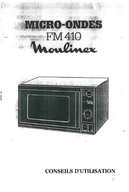 Guide utilisation  MOULINEX FM410  de la marque MOULINEX