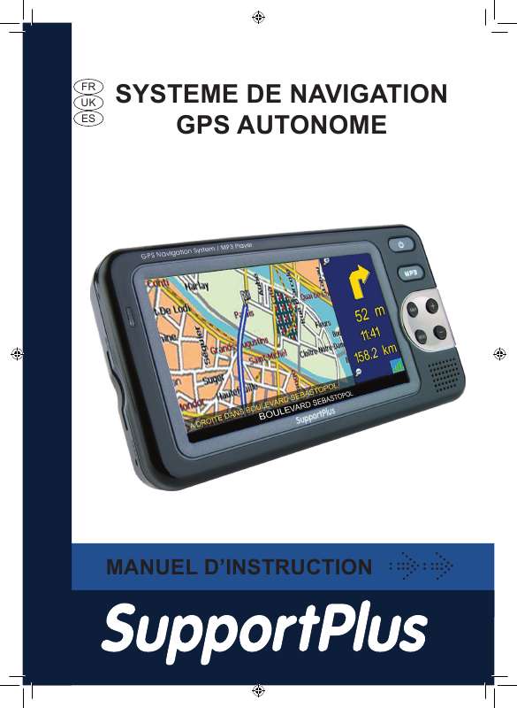 Guide utilisation SUPPORTPLUS SYSTEME DE NAVIGATION GPS SP-GPS-22A0933  de la marque SUPPORTPLUS