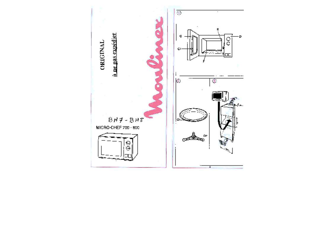 Guide utilisation  MOULINEX BH8 MICROCHEF  de la marque MOULINEX