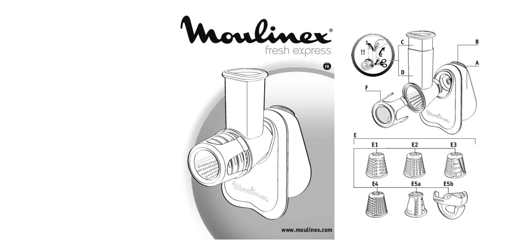 Guide utilisation  MOULINEX DJ800G FRESH EXPRESS MACEDOINE  de la marque MOULINEX